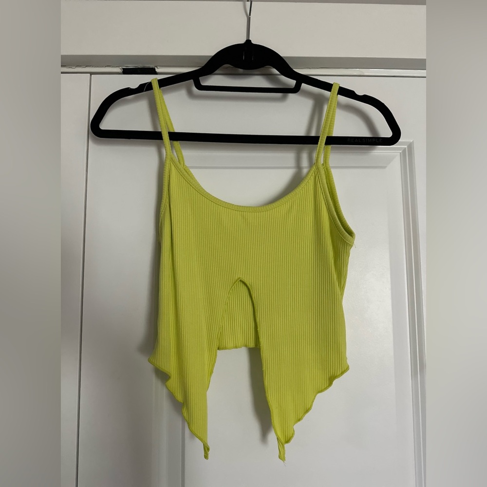 NEW Urban Outfitters Green Asymmetrical Crop